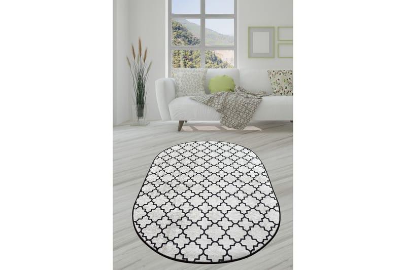 Matta Chilai 140x190 cm - Svart/Vit - Textil & mattor - Matta - Modern matta - Wiltonmatta