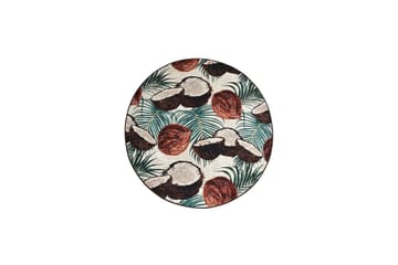 Matta Coconut Rund 100 cm - Flerfärgad/Sammet - Textil & mattor - Matta - Modern matta - Wiltonmatta