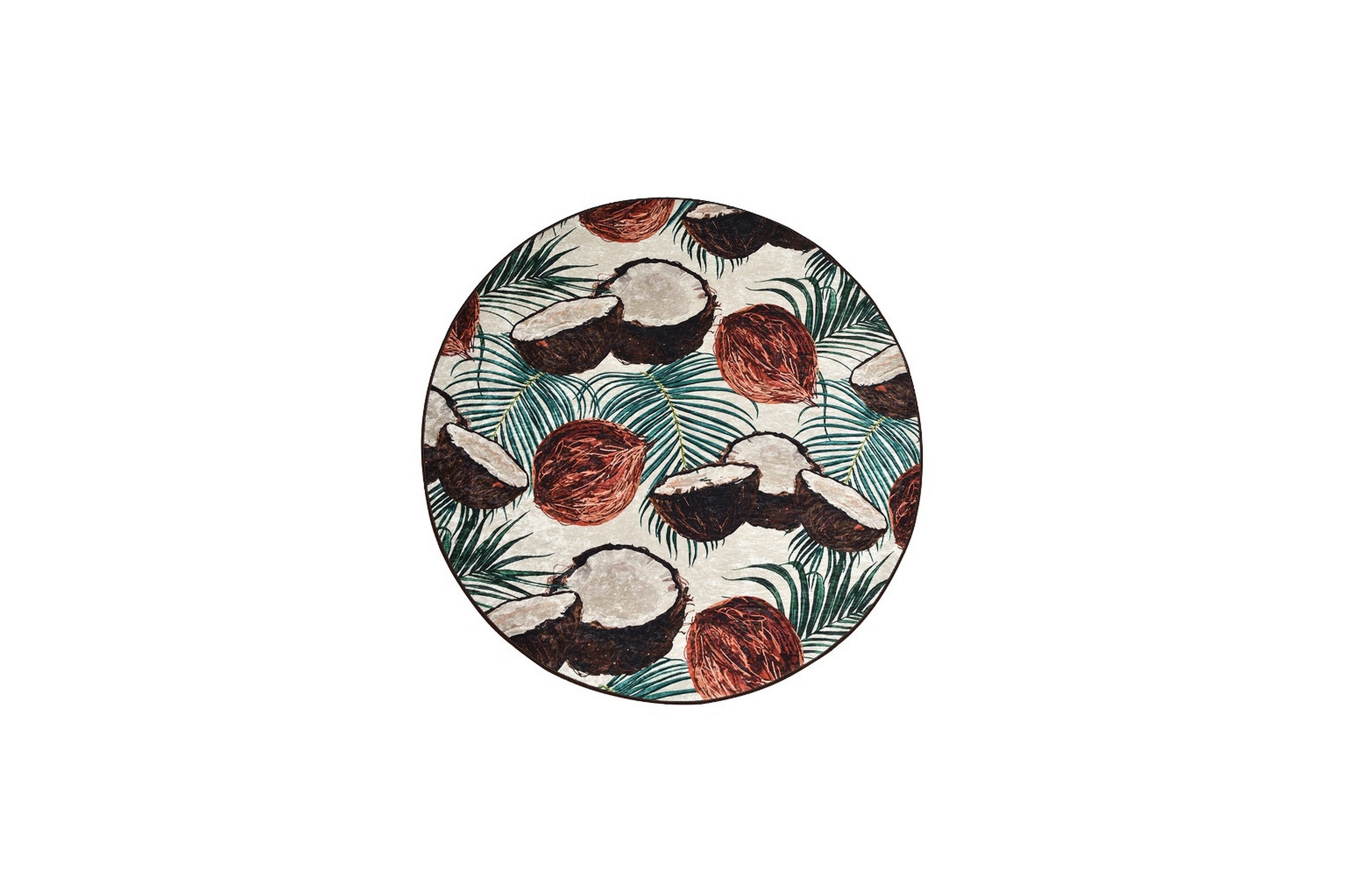 Matta Coconut Rund 100 cm Flerfärgad/Sammet