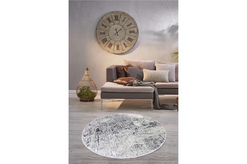 Matta Evidenza Rund 100 cm - Flerfärgad/Sammet - Textil & mattor - Matta - Modern matta - Wiltonmatta