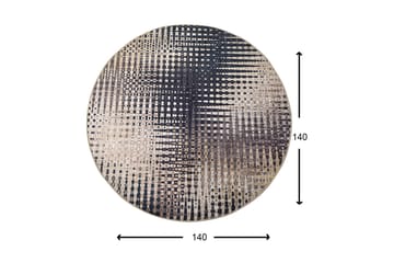 Matta Fusione Rund 140 cm - Flerfärgad/Sammet - Textil & mattor - Matta - Modern matta - Wiltonmatta