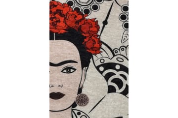 Matta Gertruida Rund 140 cm - Flerfärgad/Sammet - Textil & mattor - Matta - Modern matta - Wiltonmatta