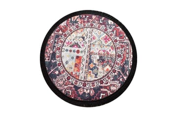 Matta Hikina Rund 140 cm - Flerfärgad/Sammet - Textil & mattor - Matta - Modern matta - Wiltonmatta
