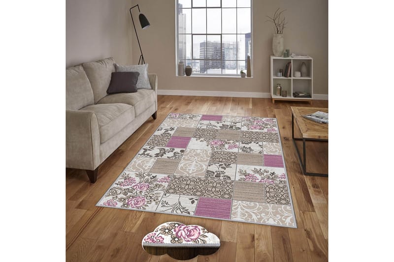 Matta Homefesto 100x150 cm - Multifärgad - Textil & mattor - Matta - Modern matta - Wiltonmatta