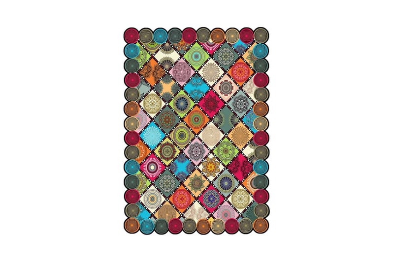 Matta Homefesto 140x220 cm - Multifärgad - Textil & mattor - Matta - Modern matta - Wiltonmatta