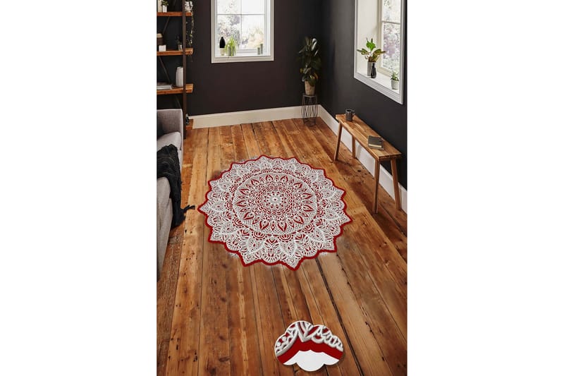 Matta Homefesto 60 cm Rund - Multifärgad - Textil & mattor - Matta - Modern matta - Wiltonmatta