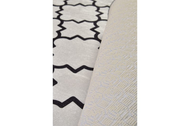Matta Joxepa Rund 100 cm - Vit/Sammet - Textil & mattor - Matta - Modern matta - Wiltonmatta