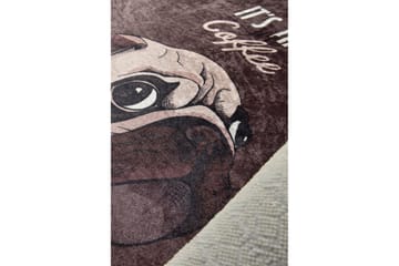 Matta Koffie Rund 140 cm - Flerfärgad/Sammet - Textil & mattor - Matta - Modern matta - Wiltonmatta