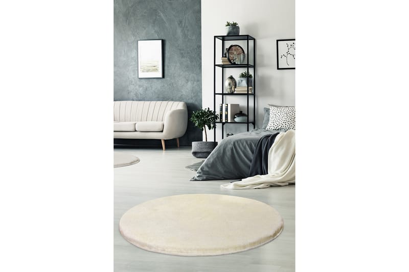Matta Maggiolina Rund 90 cm - Beige/Akryl - Textil & mattor - Matta - Modern matta - Wiltonmatta