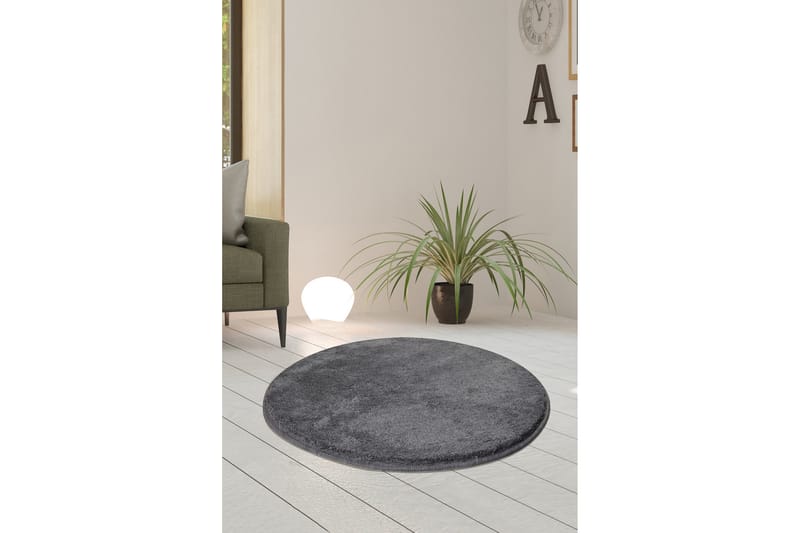 Matta Maggiolina Rund 90 cm - Rök/Akryl - Textil & mattor - Matta - Modern matta - Wiltonmatta