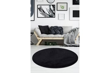 Matta Maggiolina Rund 90 cm - Svart/Akryl - Textil & mattor - Matta - Modern matta - Wiltonmatta