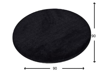 Matta Maggiolina Rund 90 cm - Svart/Akryl - Textil & mattor - Matta - Modern matta - Wiltonmatta