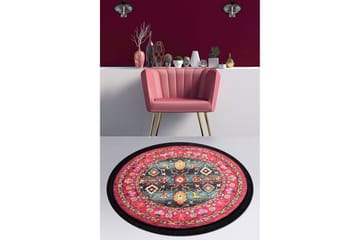 Matta Otantik Rund 100 cm - Flerfärgad/Sammet - Textil & mattor - Matta - Modern matta - Wiltonmatta