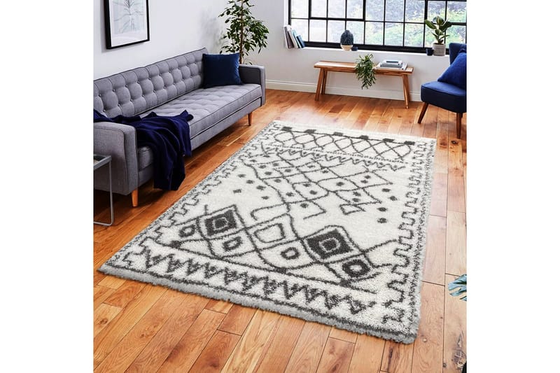 Matta Rubinas 120x180 cm - Vit/Grå - Textil & mattor - Matta - Modern matta - Wiltonmatta