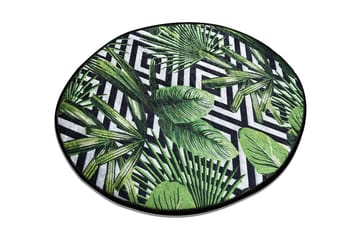 Matta Sermin Rund 100 cm - Grön/Sammet - Textil & mattor - Matta - Modern matta - Wiltonmatta