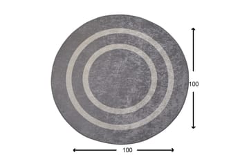 Matta Zilarra Rund 100 cm - Silver/Sammet - Textil & mattor - Matta - Modern matta - Wiltonmatta