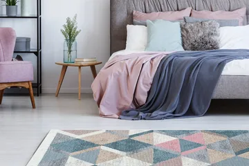 Mihriban Matta 120x180 cm - Blå/Rosa/Beige/Grå/Bomull - Textil & mattor - Matta - Modern matta - Wiltonmatta