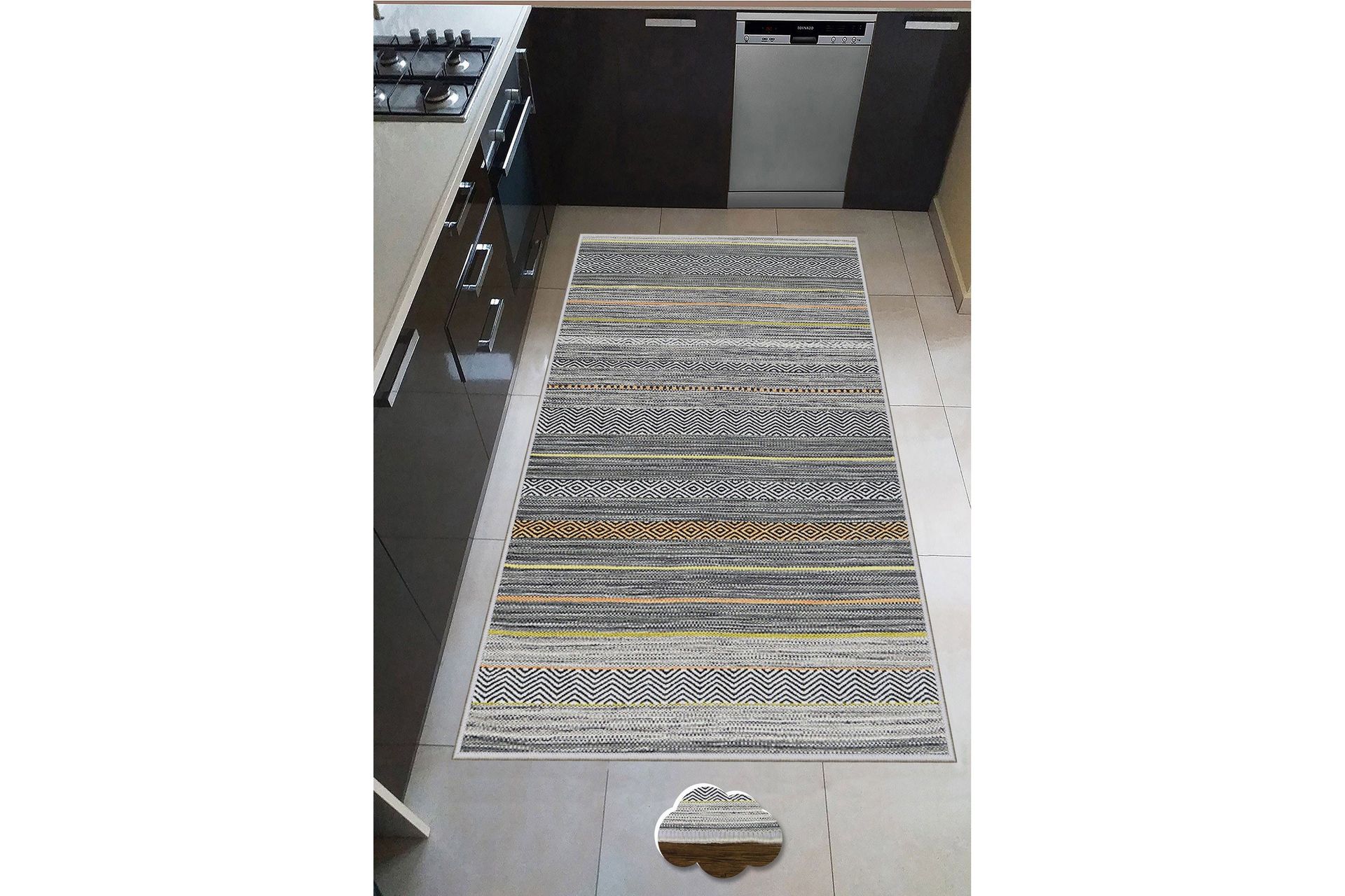 Nobusuke Wiltonmatta 60x100 cm Rektangul&auml;r - Gr&aring;