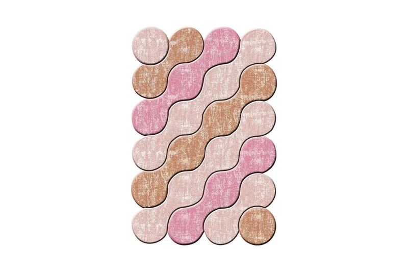 Nobuzane Wiltonmatta 60x100 cm Rektangulär - Rosa - Textil & mattor - Matta - Modern matta - Wiltonmatta