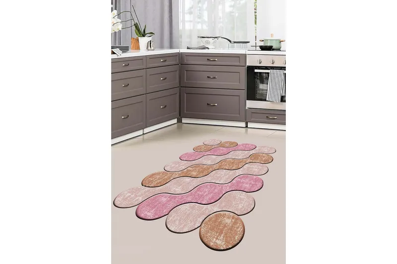 Nobuzane Wiltonmatta 60x100 cm Rektangulär, Rosa