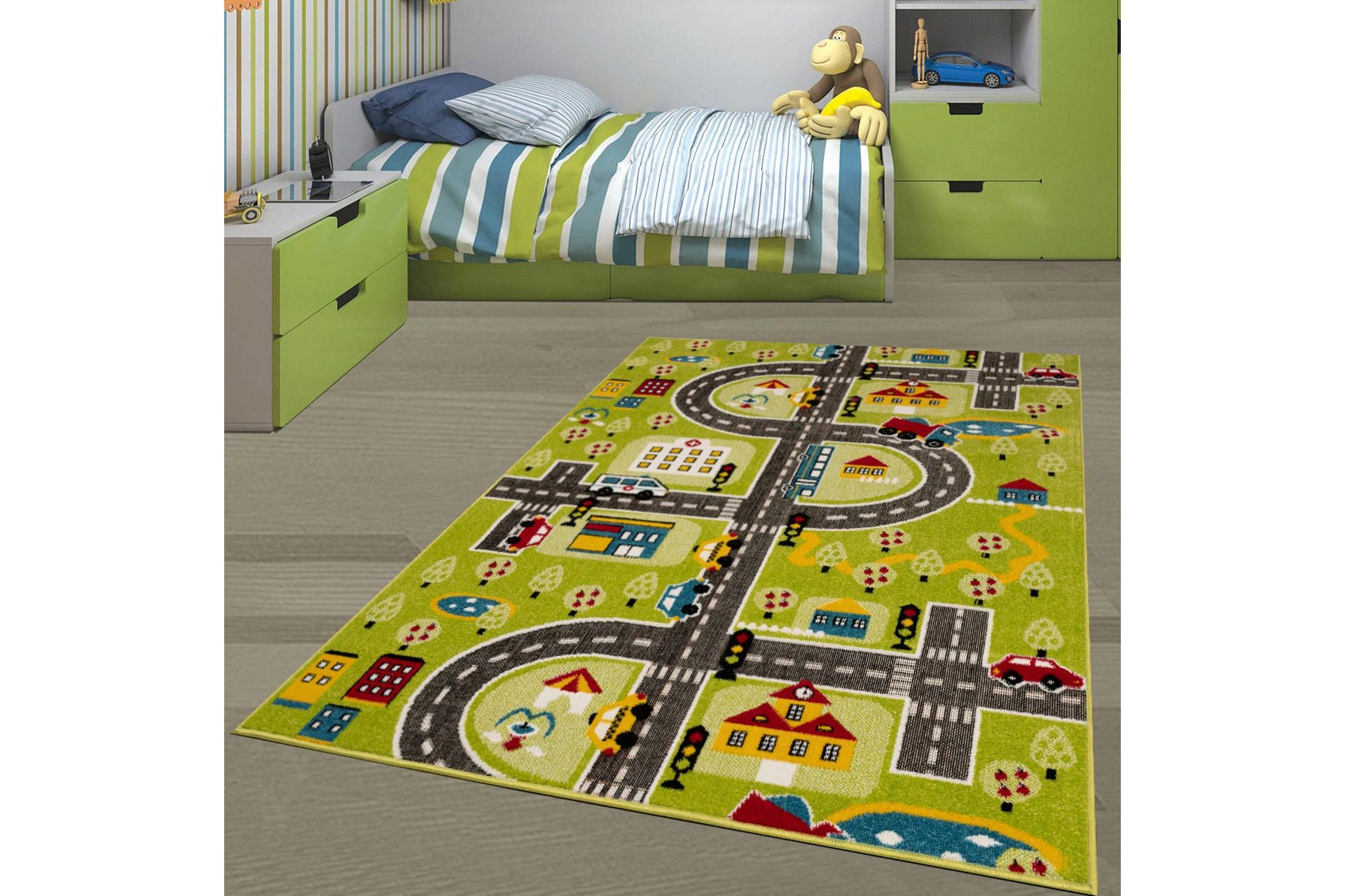 Noorpa Wiltonmatta 160x230 cm Rektangul&auml;r - Gr&ouml;n