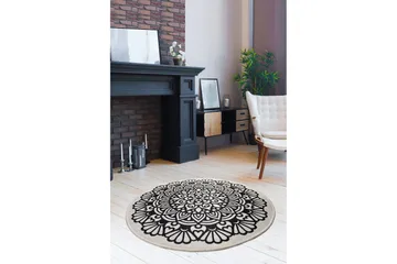 Ohanzy Matta Rund 100 cm - Flerfärgad/Sammet - Textil & mattor - Matta - Modern matta - Wiltonmatta