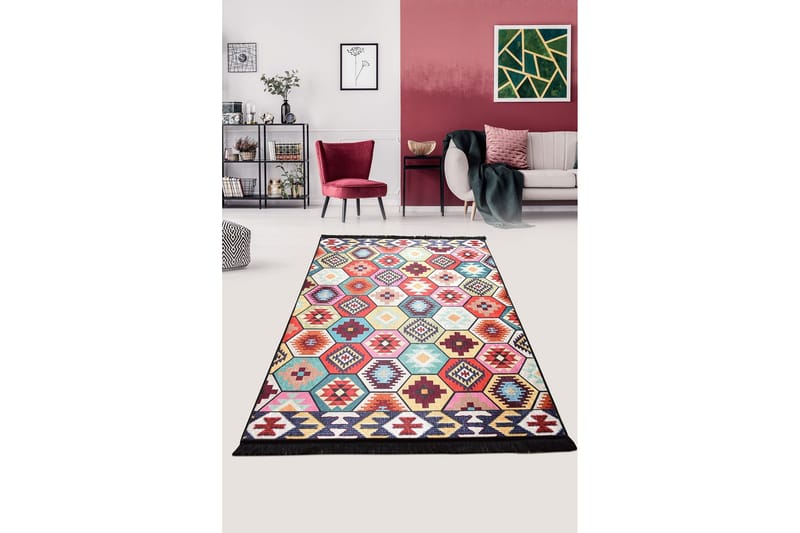 Orrazia Matta 140x190 cm - Flerfärgad/Sammet - Textil & mattor - Matta - Modern matta - Wiltonmatta