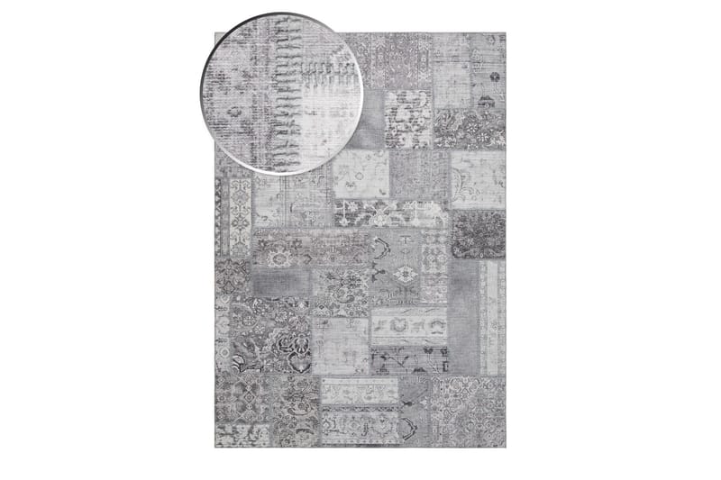 Patchwork Wiltonmatta 160x230 cm Rektangulär - Silver - Textil & mattor - Matta - Modern matta - Wiltonmatta