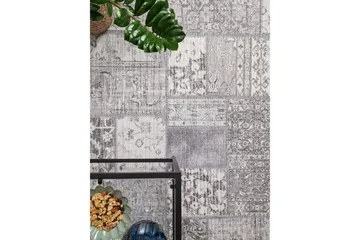 Patchwork Wiltonmatta 160x230 cm Rektangulär - Silver - Textil & mattor - Matta - Modern matta - Wiltonmatta