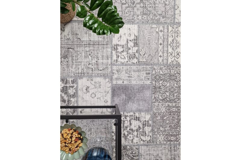 Patchwork Wiltonmatta 160x230 cm Rektangulär - Silver - Textil & mattor - Matta - Modern matta - Wiltonmatta