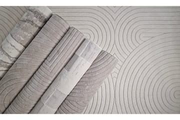 Bella Wiltonmatta 160x230 cm Rektangulär - Grå/Vit - Textil & mattor - Matta - Modern matta - Friezematta