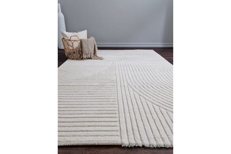 Bella Wiltonmatta 160x230 cm Rektangulär - Vit - Textil & mattor - Matta - Modern matta - Friezematta