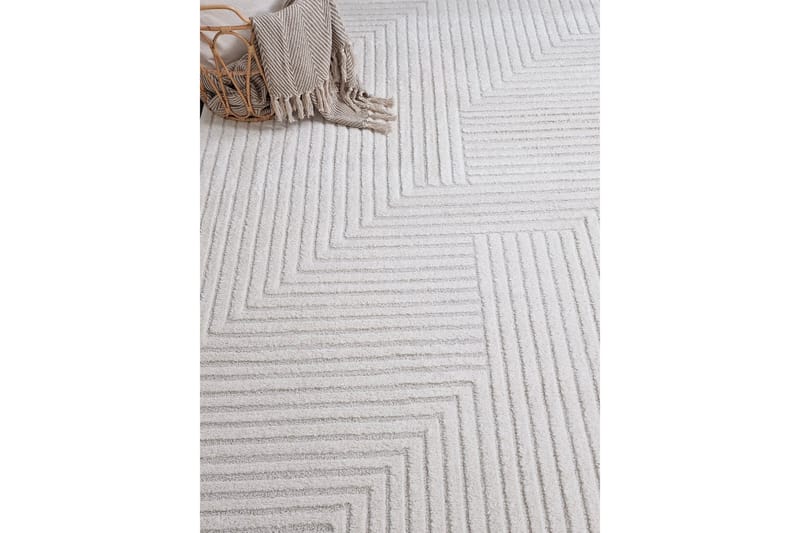 Bella Wiltonmatta 80x150 cm Rektangulär - Vit - Textil & mattor - Matta - Modern matta - Friezematta