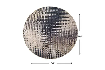 Samruna Matta Rund 140 cm - Flerfärgad/Sammet - Textil & mattor - Matta - Modern matta - Wiltonmatta