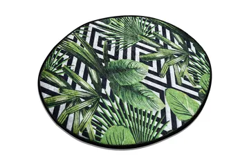 Serhat Matta Rund 100 cm - Grön/Sammet - Textil & mattor - Matta - Modern matta - Wiltonmatta