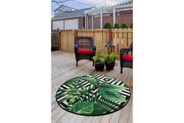 Serhat Matta Rund 140 cm - Grön/Sammet - Textil & mattor - Matta - Modern matta - Wiltonmatta