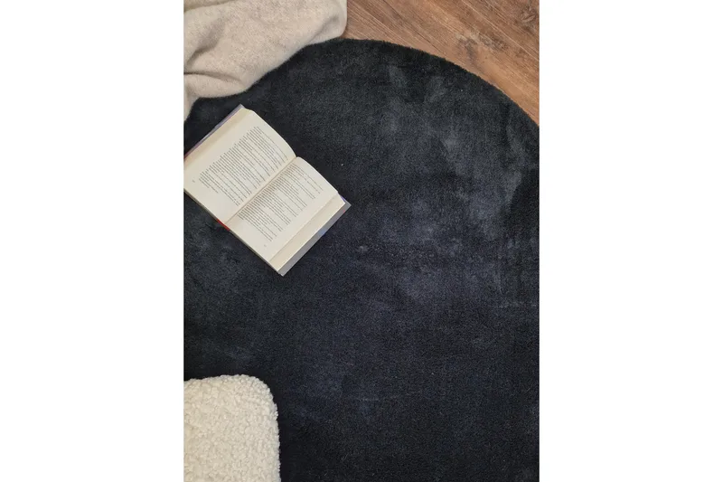 Soft Wiltonmatta Rund 160 cm - Svart - Textil & mattor - Matta - Modern matta - Wiltonmatta