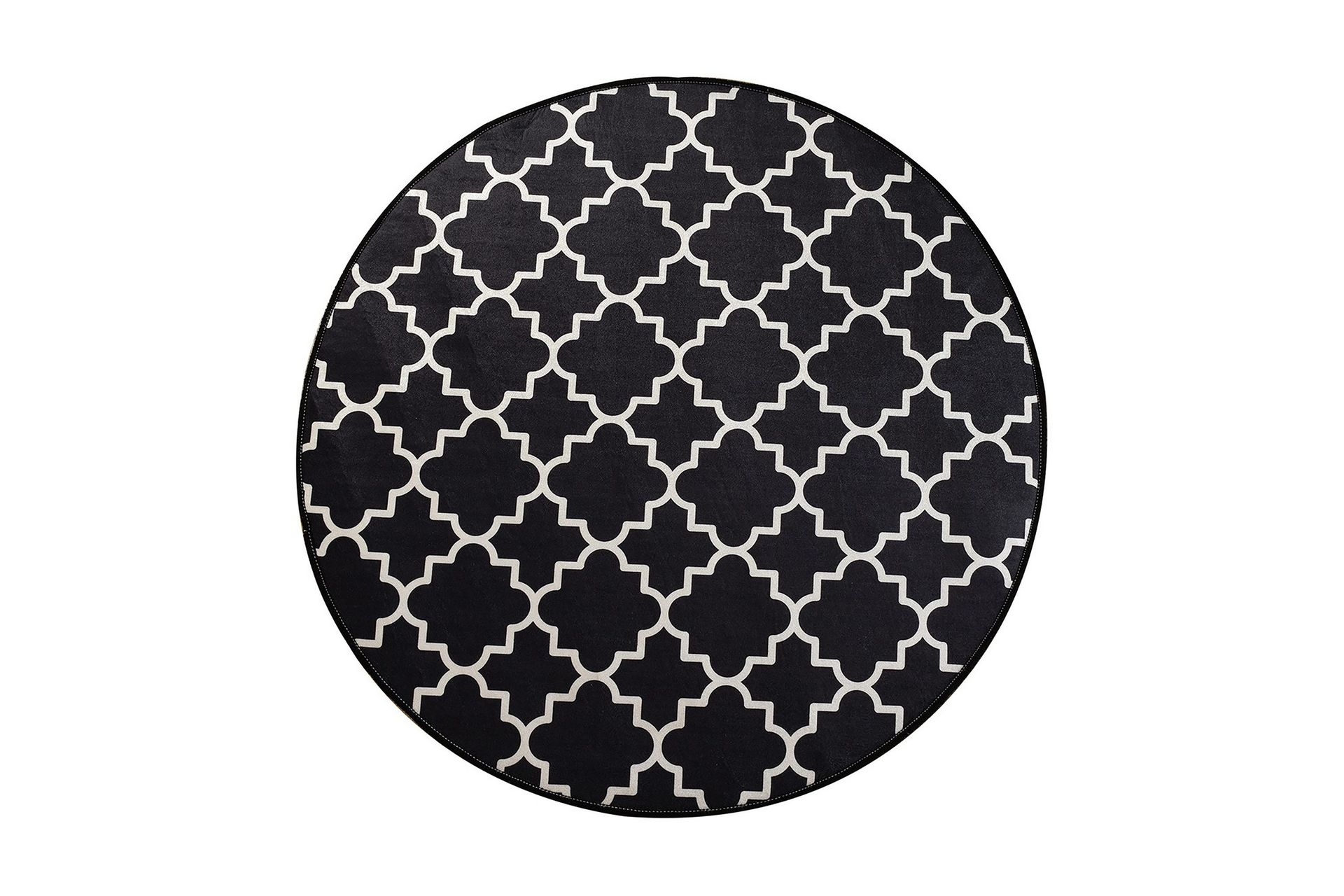 Surupa Matta Rund 100 cm - Svart/Sammet