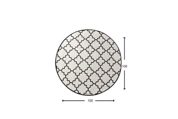 Surupa Matta Rund 100 cm - Vit/Sammet - Textil & mattor - Matta - Modern matta - Wiltonmatta