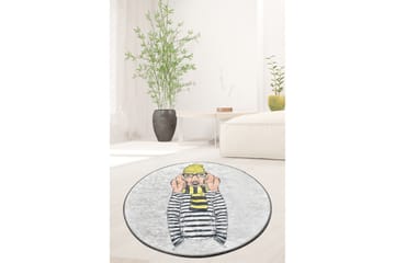 Tahmores Matta Rund 100 cm - Flerfärgad/Sammet - Textil & mattor - Matta - Modern matta - Wiltonmatta