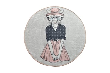 Tareixa Matta Rund 100 cm - Flerfärgad/Sammet - Textil & mattor - Matta - Modern matta - Wiltonmatta