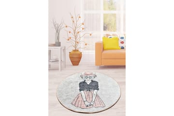 Tareixa Matta Rund 100 cm - Flerfärgad/Sammet - Textil & mattor - Matta - Modern matta - Wiltonmatta