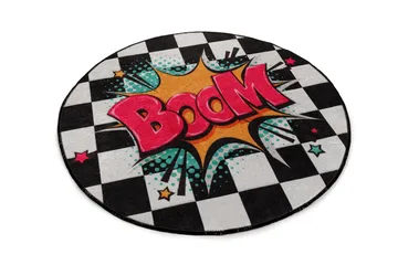 Tarhe Matta Rund 100 cm - Flerfärgad/Sammet - Textil & mattor - Matta - Modern matta - Wiltonmatta