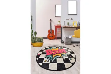 Tarhe Matta Rund 100 cm - Flerfärgad/Sammet - Textil & mattor - Matta - Modern matta - Wiltonmatta