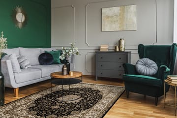 Teheran Wiltonmatta Rektangulär 160x230 cm - Svart - Textil & mattor - Matta - Modern matta - Wiltonmatta