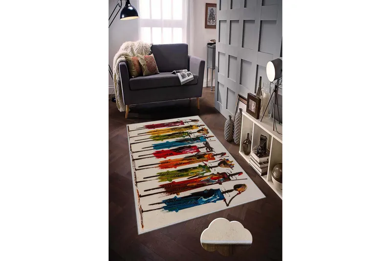 Tolunay Matta 100x150 cm - Flerfärgad - Textil & mattor - Matta - Modern matta - Wiltonmatta