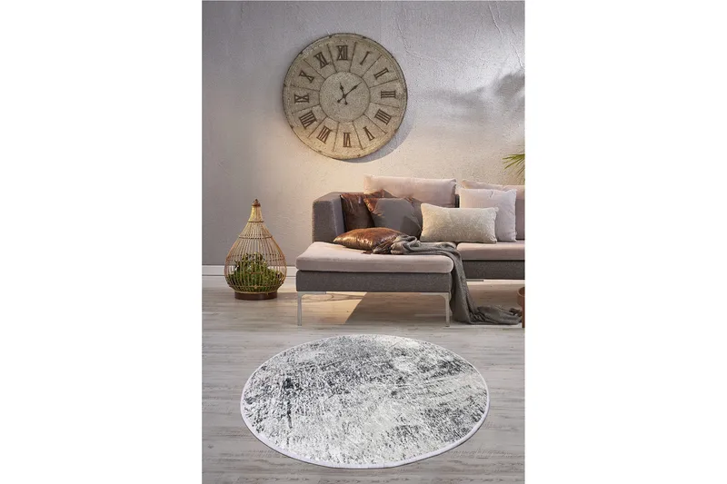 Umboni Matta Rund 100 cm - Flerfärgad/Sammet - Textil & mattor - Matta - Modern matta - Wiltonmatta