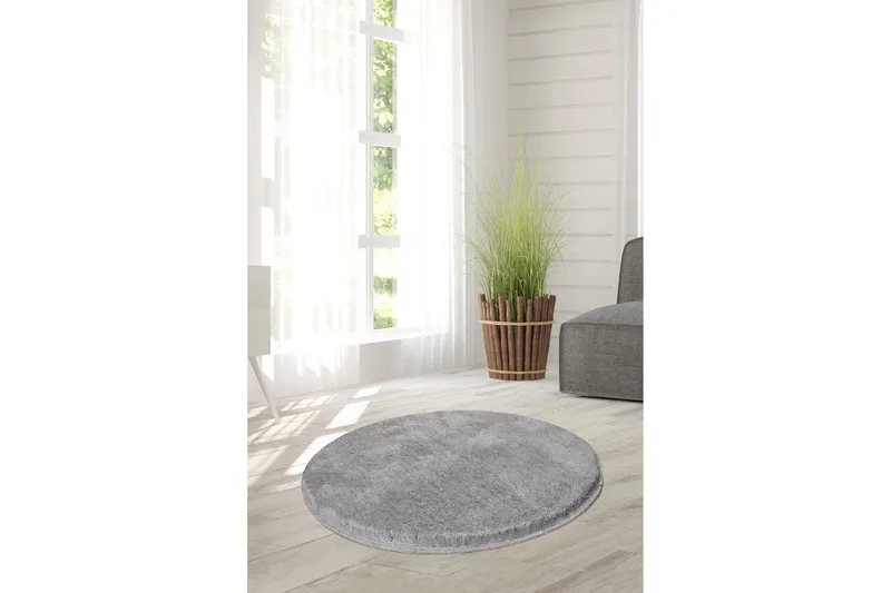 Vigentino Matta Rund 90 cm - Grå/Akryl - Textil & mattor - Matta - Modern matta - Wiltonmatta