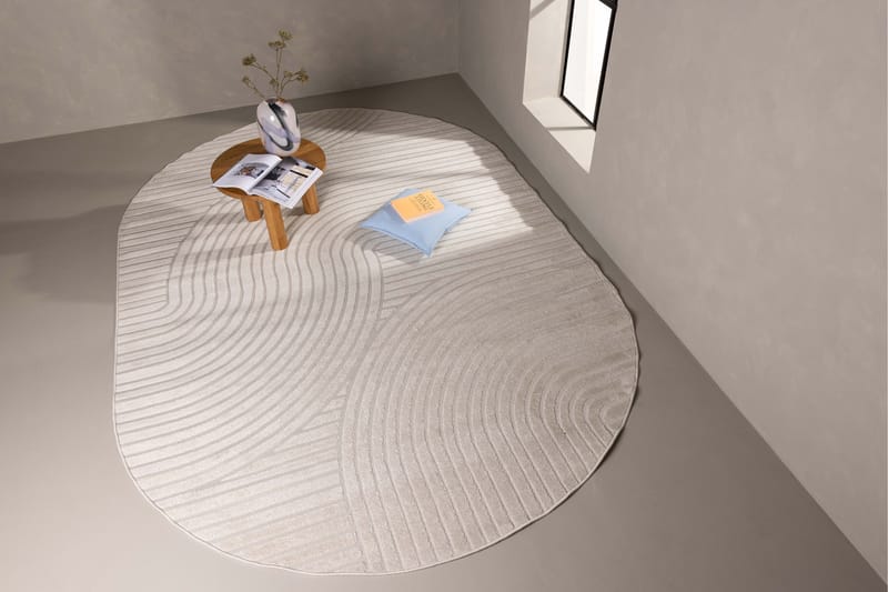 Vince Wiltonmatta 240x340 cm Oval - Vit - Textil & mattor - Matta - Modern matta - Wiltonmatta