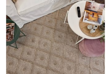 Wiltonmatta Doriane Circle 160x230 cm - Linnebeige - Textil & mattor - Matta - Modern matta - Wiltonmatta